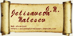 Jelisaveta Malešev vizit kartica